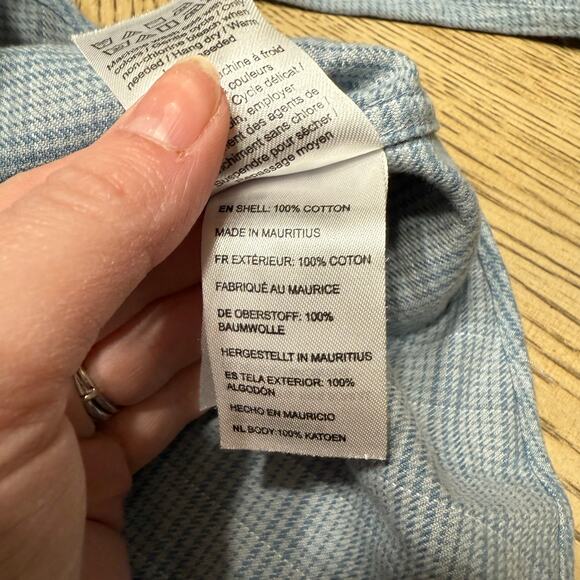 Untuckit Encosta Blue Long Sleeve Slim Fit Button Down Large - Picture 5 of 7